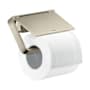 Axor Universal SoftSquare Toilet Paper Holder for Wall/Rail Installation - Engineered in Germany, Limited Lifetime Warranty Polished Nickel
