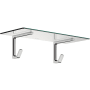 Axor Universal SoftSquare 23-5/8" Bathroom Shelf with Robe Hooks - Engineered in Germany, Limited Lifetime Warranty Chrome