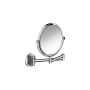 Axor Universal Circular 12-13/16" W x 10-1/8" H Modern Circular Metal Framed Bathroom Wall Mirror Chrome