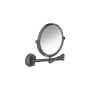 Axor Universal Circular 12-13/16" W x 10-1/8" H Modern Circular Metal Framed Bathroom Wall Mirror Brushed Black Chrome
