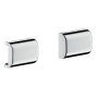 Axor Universal SoftSquare Back Cover for Universal Rails, Includes 2 - Engineered in Germany, Limited Lifetime Warranty Chrome