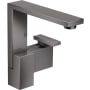 Axor Edge 1.2 GPM Single Hole Bathroom Faucet 190, Diamond Cut Less Drain Assembly - Engineered in Germany, Limited Lifetime Warranty Polished Black Chrome