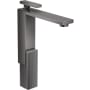 Axor Edge 1.2 GPM Single Hole Bathroom Faucet 280, Diamond Cut Less Drain Assembly - Engineered in Germany, Limited Lifetime Warranty Polished Black Chrome
