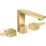 Axor Edge 1.2 GPM Widespread Bathroom Faucet 130 Less Drain Assembly - Engineered in Germany, Limited Lifetime Warranty Polished Gold Optic