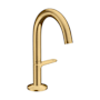 Axor One 1.2 GPM Single Hole Bathroom Faucet 140 - Less Drain Assembly Brushed Gold Optic