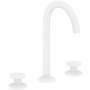 Axor ONE 1.2 GPM Widespread Bathroom Faucet Less Drain Assembly - Engineered in Germany, Limited Lifetime Warranty Matte White