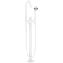 Axor ONE Floor Mounted Tub Filler with 1.75 GPM Handshower Less Rough In - Engineered in Germany, Limited Lifetime Warranty Matte White