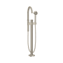 Axor ONE Floor Mounted Tub Filler with 1.75 GPM Handshower Less Rough In - Engineered in Germany, Limited Lifetime Warranty Brushed Nickel