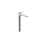 Axor Citterio C 1.2 GPM Vessel Single Hole Bathroom Faucet with Cubic Cut Handles and Cool Start - Less Drain Assembly Chrome