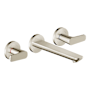 Axor Citterio C 1.2 GPM Wall Mounted Widespread Bathroom Faucet - Less Drain Assembly and Rough In Polished Nickel