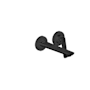 Axor Citterio C 1.2 GPM Wall Mounted Mini-Widespread Bathroom Faucet with Cubic Cut Handles - Less Drain Assembly and Rough In Matte Black