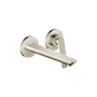 Axor Citterio C 1.2 GPM Wall Mounted Mini-Widespread Bathroom Faucet with Cubic Cut Handles - Less Drain Assembly and Rough In Polished Nickel