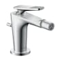 Axor Citterio C 1.5 GPM Single Hole Bidet Faucet with 1 Lever Handle Cubic Cut and a Pop-Up Drain Assembly Chrome