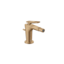 Axor Citterio C 1.5 GPM Single Hole Bidet Faucet with 1 Lever Handle Cubic Cut and a Pop-Up Drain Assembly Brushed Bronze