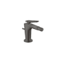 Axor Citterio C 1.5 GPM Single Hole Bidet Faucet with 1 Lever Handle Cubic Cut and a Pop-Up Drain Assembly Brushed Black Chrome