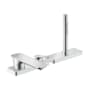 Axor Citterio C Deck Mounted Roman Tub Filler with Built-In Diverter, Hand Shower and Cubic Cut Handle - Less Rough In Chrome