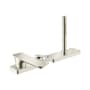 Axor Citterio C Deck Mounted Roman Tub Filler with Built-In Diverter, Hand Shower and Cubic Cut Handle - Less Rough In Polished Nickel