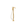 Axor Citterio C Floor Mounted Tub Filler with Built-In Diverter and Hand Shower - Less Rough In Brushed Gold Optic