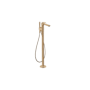 Axor Citterio C Floor Mounted Tub Filler with Built-In Diverter, Hand Shower and Cubic Cut Handle - Less Rough In Brushed Bronze