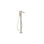 Axor Citterio C Floor Mounted Tub Filler with Built-In Diverter, Hand Shower and Cubic Cut Handle - Less Rough In Brushed Nickel