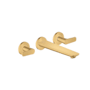 Axor Citterio C Two Handle Wall Mounted Tub Filler with Cubic Cut Handle - Less Rough In Brushed Gold Optic