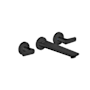 Axor Citterio C Two Handle Wall Mounted Tub Filler with Cubic Cut Handle - Less Rough In Matte Black