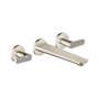 Axor Citterio C Two Handle Wall Mounted Tub Filler with Cubic Cut Handle - Less Rough In Polished Nickel
