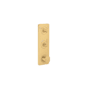 Axor Citterio C Thermostatic Valve Trim with Integrated Volume Control and Diverter for 2 Functions, Cubic Cut Handle - Less Rough In Brushed Gold Optic