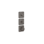 Axor Citterio C Thermostatic Valve Trim with Integrated Volume Control and Diverter for 3 Functions, Cubic Cut Handle - Less Rough In Brushed Black Chrome