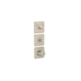 Axor Citterio C Thermostatic Valve Trim with Integrated Volume Control and Diverter for 3 Functions, Cubic Cut Handle - Less Rough In Brushed Nickel