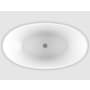 BainUltra Evanescence Oval 6636 Freestanding Soaker Tub - ZenFlow Drain & Overflow UltraVelour Matte White / Brushed Nickel