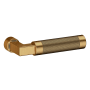 Baldwin L030 Gramercy Knurled Pair of Door Levers without Rosettes from the Estate Collection Satin Brass and Brown