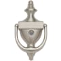 Baldwin Colonial Style Solid Brass Door Knocker with Viewer Lifetime Satin Nickel