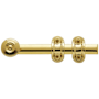 Baldwin 6 Inch Ornamental Heavy Duty Surface Bolt Non-Lacquered Brass