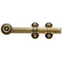Baldwin 6 Inch Ornamental Heavy Duty Surface Bolt Satin Brass and Black