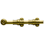 Baldwin 8 Inch Ornamental Heavy Duty Surface Bolt Lifetime PVD Satin Brass