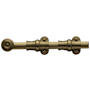Baldwin 8 Inch Ornamental Heavy Duty Surface Bolt Vintage Brass