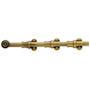 Baldwin 12 Inch Ornamental Heavy Duty Surface Bolt Satin Brass and Black
