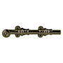 Baldwin 18 Inch Ornamental Heavy Duty Surface Bolt Satin Brass and Black