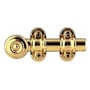 Baldwin 24 Inch Ornamental Heavy Duty Surface Bolt Satin Brass and Black