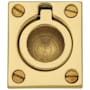 Baldwin 1-1/4 Inch x 1-1/2 Inch Flush Cabinet Pull Non-Lacquered Brass