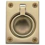 Baldwin 1-7/8 Inch x 2-1/2 Inch Flush Cabinet Pull Lifetime PVD Satin Brass