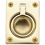 Baldwin 1-7/8 Inch x 2-1/2 Inch Flush Cabinet Pull Lifetime Polished Brass