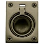 Baldwin 1-7/8 Inch x 2-1/2 Inch Flush Cabinet Pull Satin Brass and Black