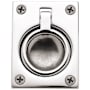 Baldwin 1-7/8 Inch x 2-1/2 Inch Flush Cabinet Pull Lifetime Polished Nickel