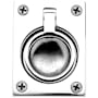 Baldwin 1-7/8 Inch x 2-1/2 Inch Flush Cabinet Pull Polished Chrome