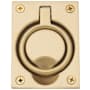 Baldwin 2-1/2 Inch x 3-5/16 Inch Flush Cabinet Pull Lifetime PVD Satin Brass