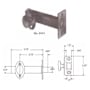 Baldwin Mortise Bolt Security Bolt Oil Rubbed Bronze