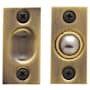 Baldwin Solid Brass Adjustable Ball Catch with 1 Inch x 2-1/8 Inch Strike Non-Lacquered Brass