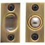 Baldwin Solid Brass Adjustable Ball Catch with 1 Inch x 2-1/8 Inch Strike Satin Brass and Black